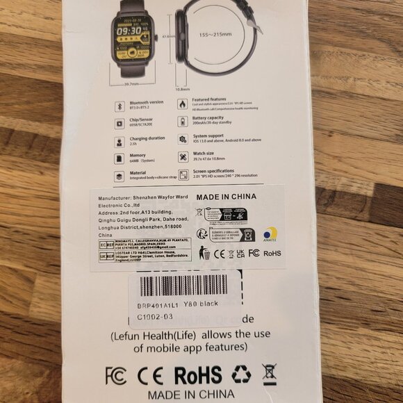 Black Fitness Tracker & Multifunctional Smart Watch Unisex Style and Fit - Picture 5 of 16